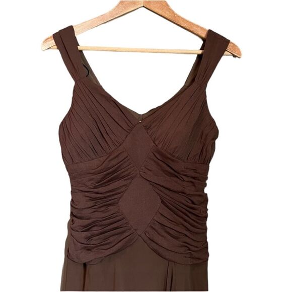 NWT! Sangria brown midi mesh dress - Picture 2 of 12